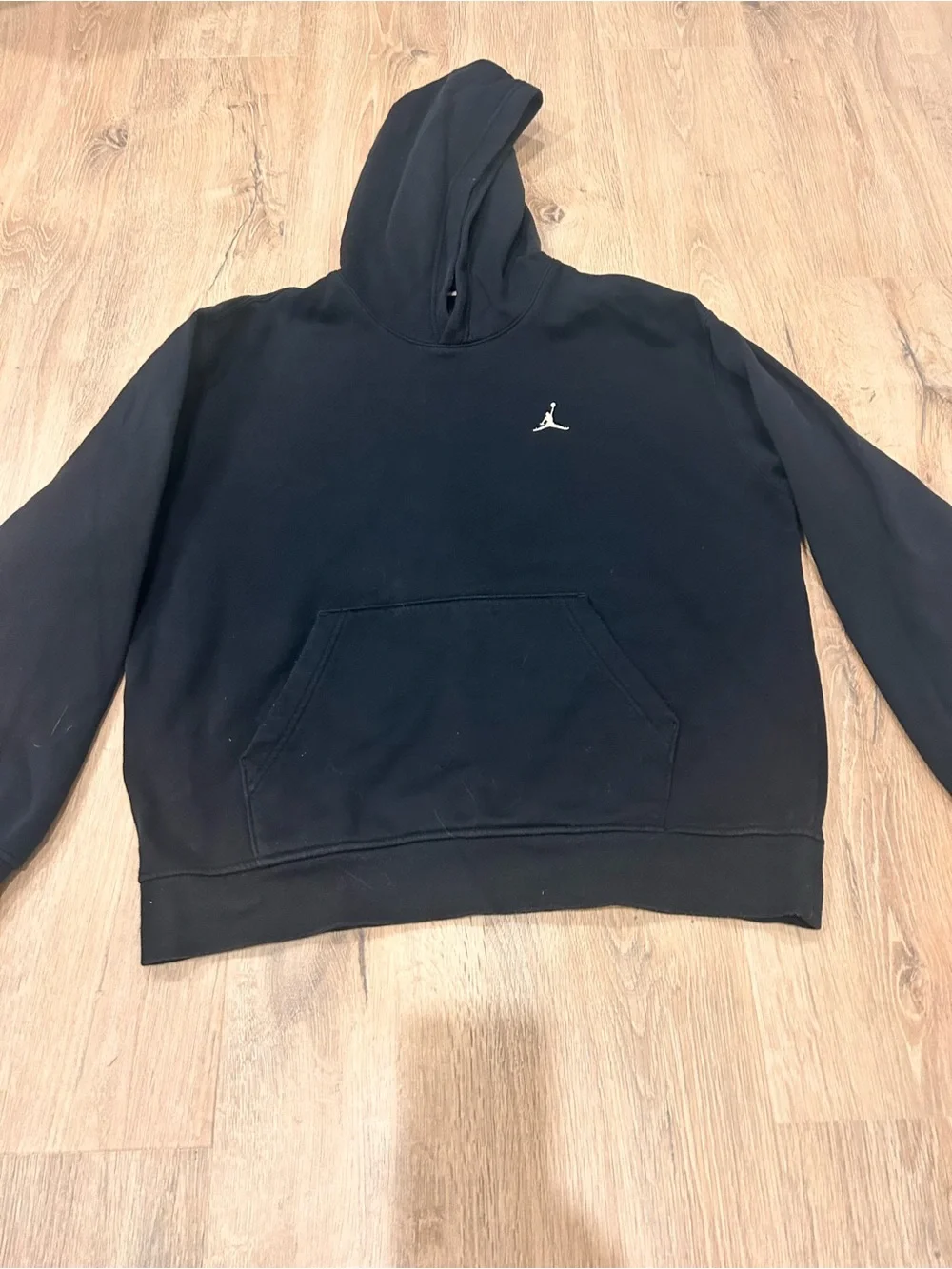 Men’s Nike  large Air Jordan black Swartshirt Hoodie pullover w jumpman logo
